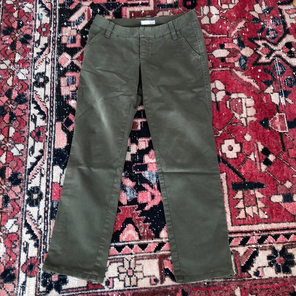 JOIE Army Green Pants with zipper detail on ankle size 27 NWOT